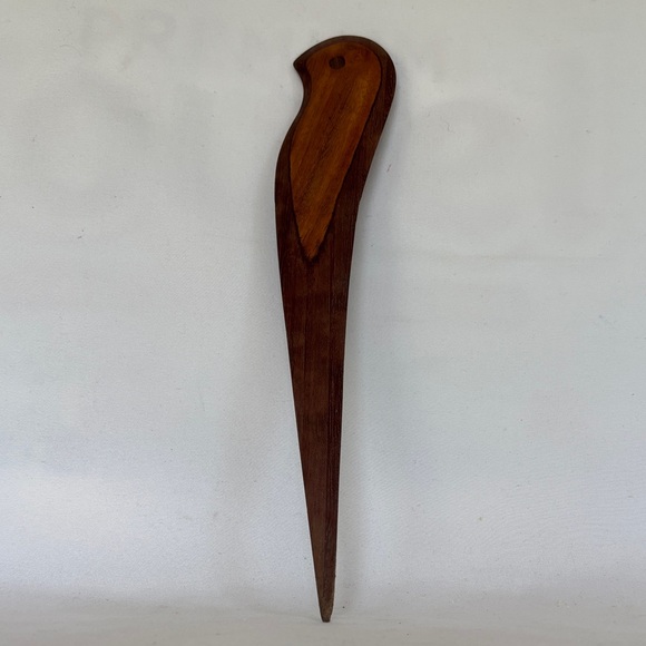 VINTAGE WOODEN BIRD SHAPED LETTER OPENER - Picture 2 of 9